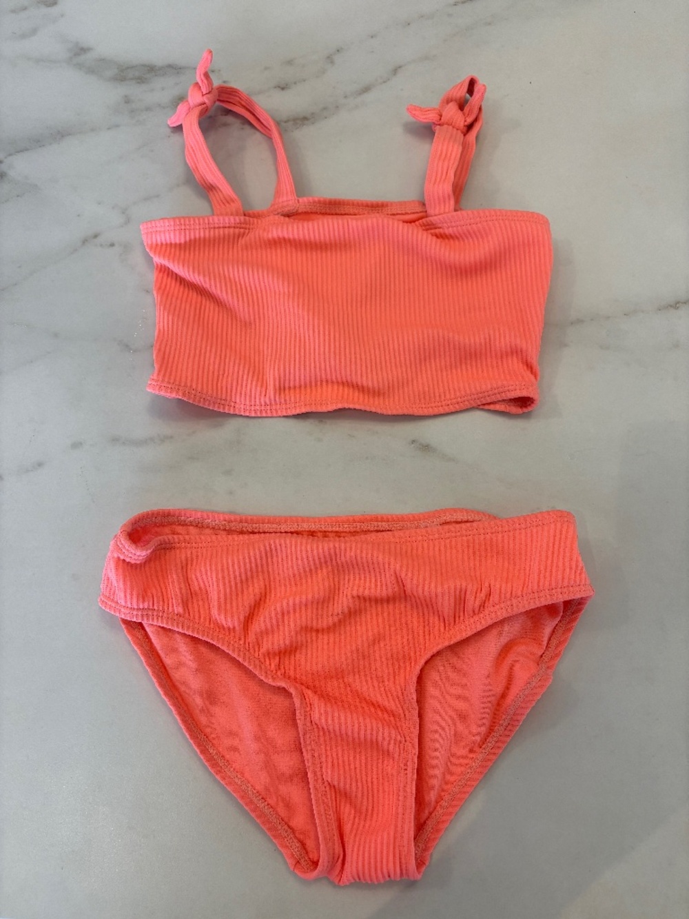 Gap Kids Neon Coral Two-Piece Swimsuit Size M (8)